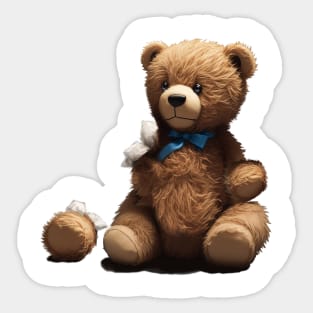 Teddy bear. Bear without a hand palm angels Sticker